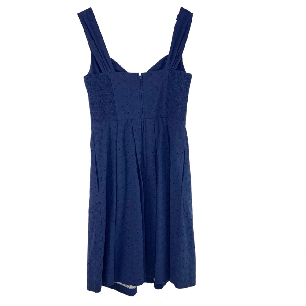 Lilly Pulitzer Cyndi Eyelet Sweetheart Fit and Flare Dress in Navy Blue - Picture 7 of 8